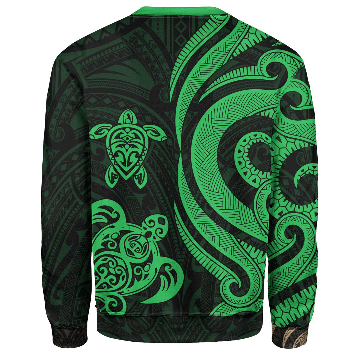 Fiji Sweater - Green Tentacle Turtle Crest - Polynesian Pride