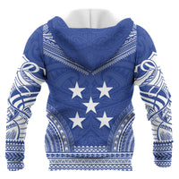 Gambier Islands Polynesian Chief Custom Hoodie Flag Version Unisex Blue - Polynesian Pride