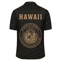 Kakau Polynesian Coat Of Arms Hawaii Shirt - Gold - Polynesian Pride