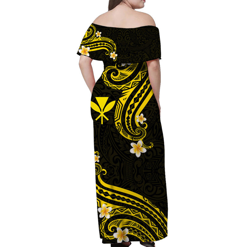 Hawaii Matching Dress and Hawaiian Shirt Gold Polynesian Line Style LT9 - Polynesian Pride