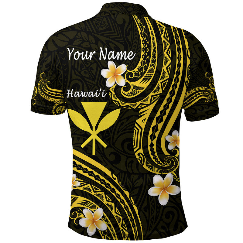 Custom Hawaii Polo Shirt Gold Polynesian Line Style LT9 - Polynesian Pride