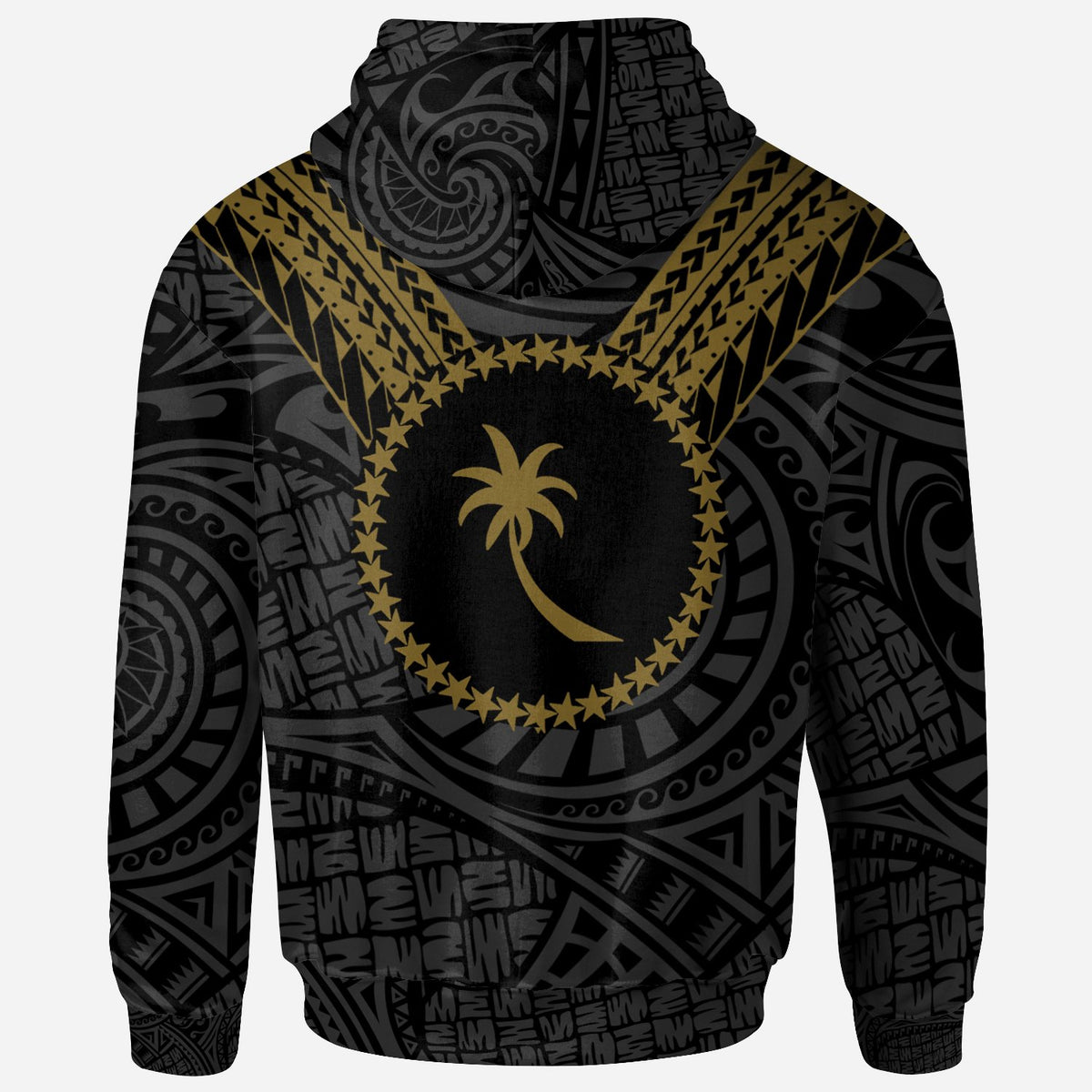 Chuuk All Over Hoodie Gold Sailor Style - Polynesian Pride