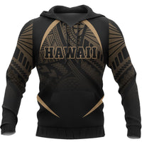 Hawaii Polynesian Hoodie Gold The Face Style - Polynesian Pride