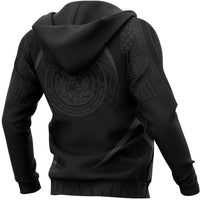 Hawaii Polynesian Zipper Hoodie Gray The Face Style - Polynesian Pride