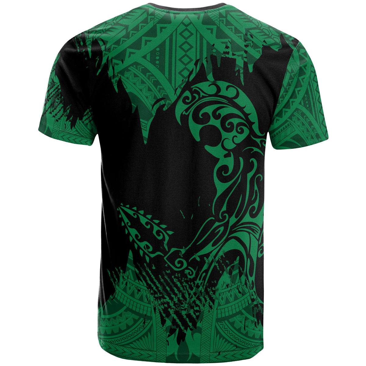 Hawaii Polynesian Warrior Ikaika T Shirt Benjamin Style Green - Polynesian Pride
