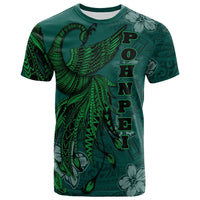 Pohnpei T Shirt Polynesian Phoenix Bird, Fairytales Bird Green Unisex Green - Polynesian Pride
