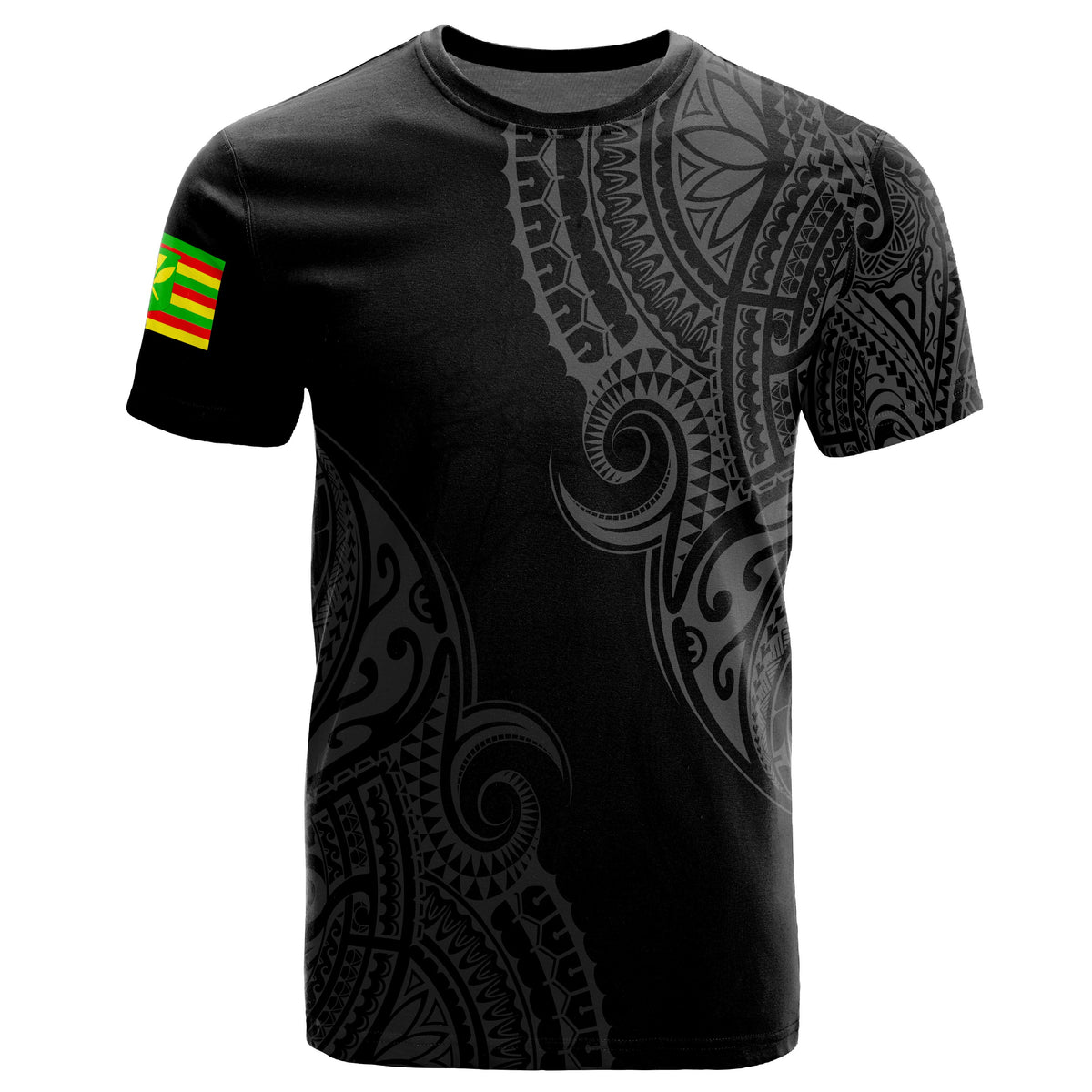 Personalized Hawaii Kanaka Map Polynesian Warrior Ikaika Unisex T Shirt William Style Grey - Polynesian Pride