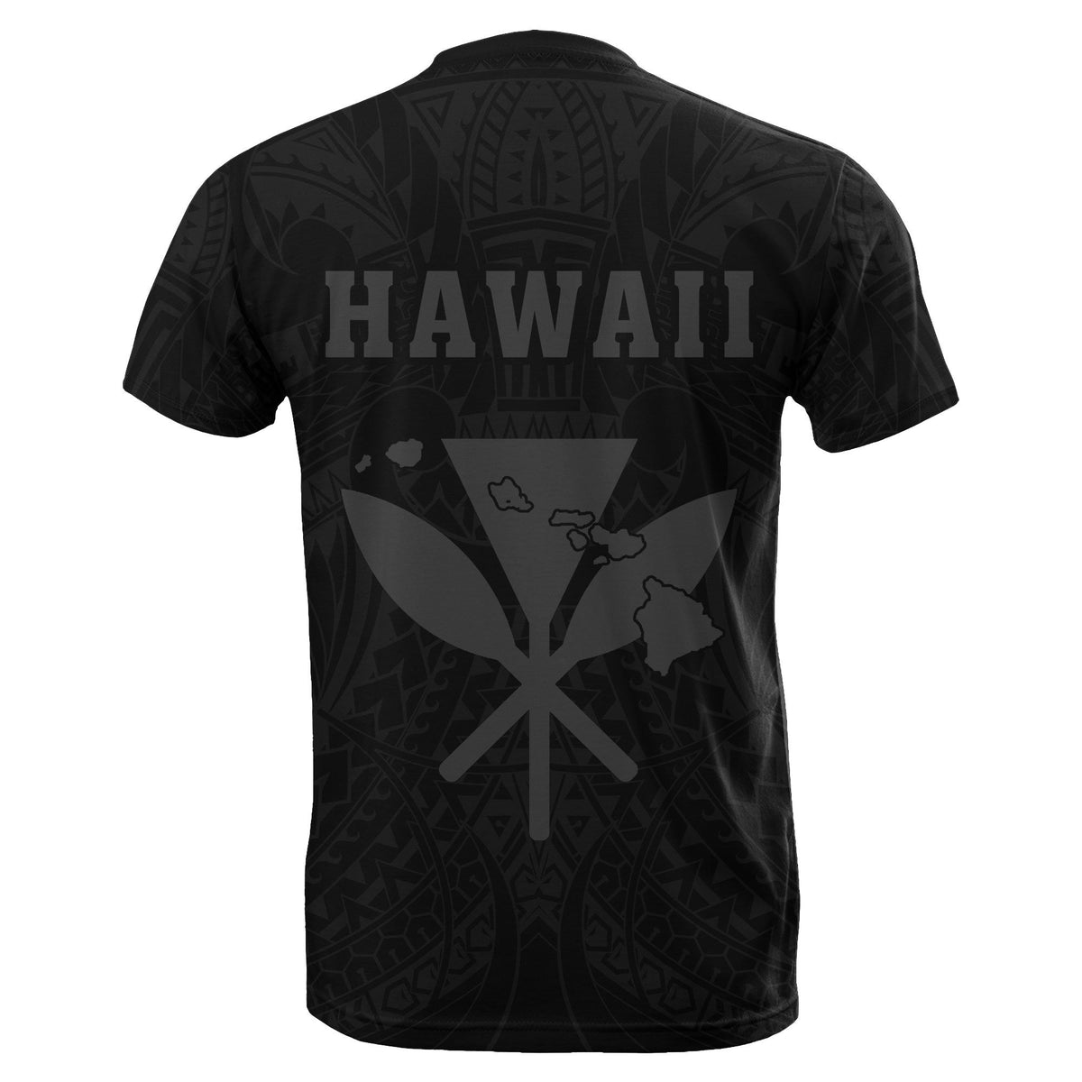 Hawaii Kakau Makau Fish Hook Polynesian T Shirt Grey - Polynesian Pride