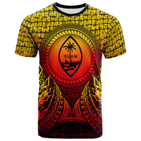 Guam T Shirt Circle Pattern Yellow Unisex Yellow - Polynesian Pride