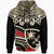 Guam Zip up Hoodie Polynesian Pattern Vintage Style Black Color Unisex Black - Polynesian Pride