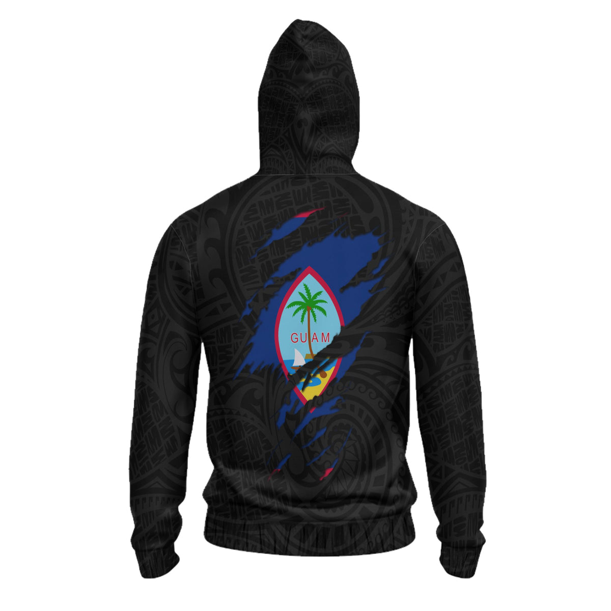 Polynesian All Over Print Hoodie Guam In Me - Polynesian Pride