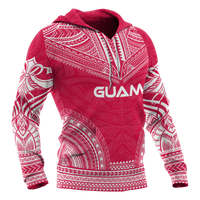 Guam Polynesian Chief Hoodie Red Version - Polynesian Pride