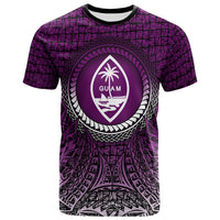 Guam T Shirt Circle Pattern Purple Unisex Purple - Polynesian Pride