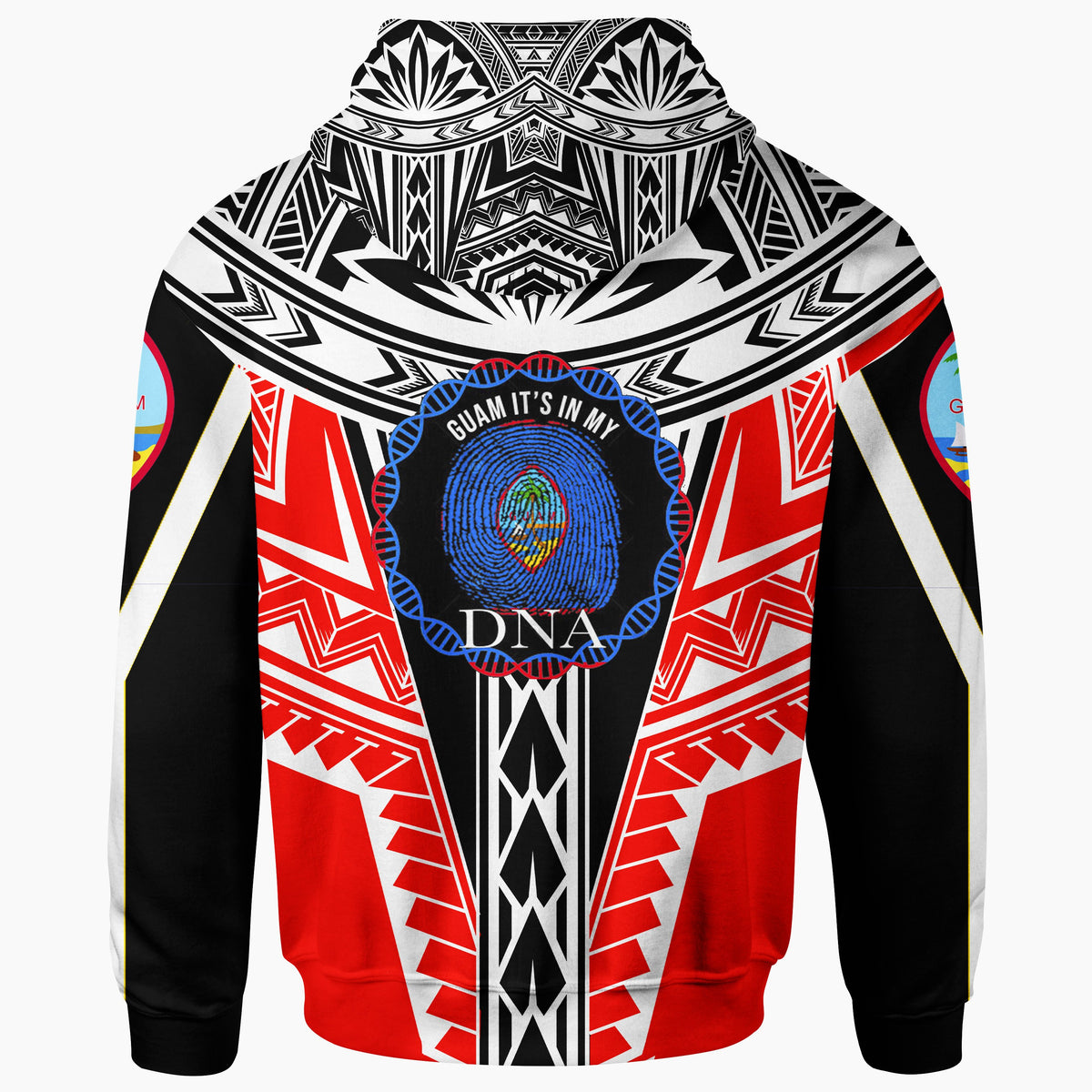 Guam Hoodie Its In My DNA White Red Color - Polynesian Pride