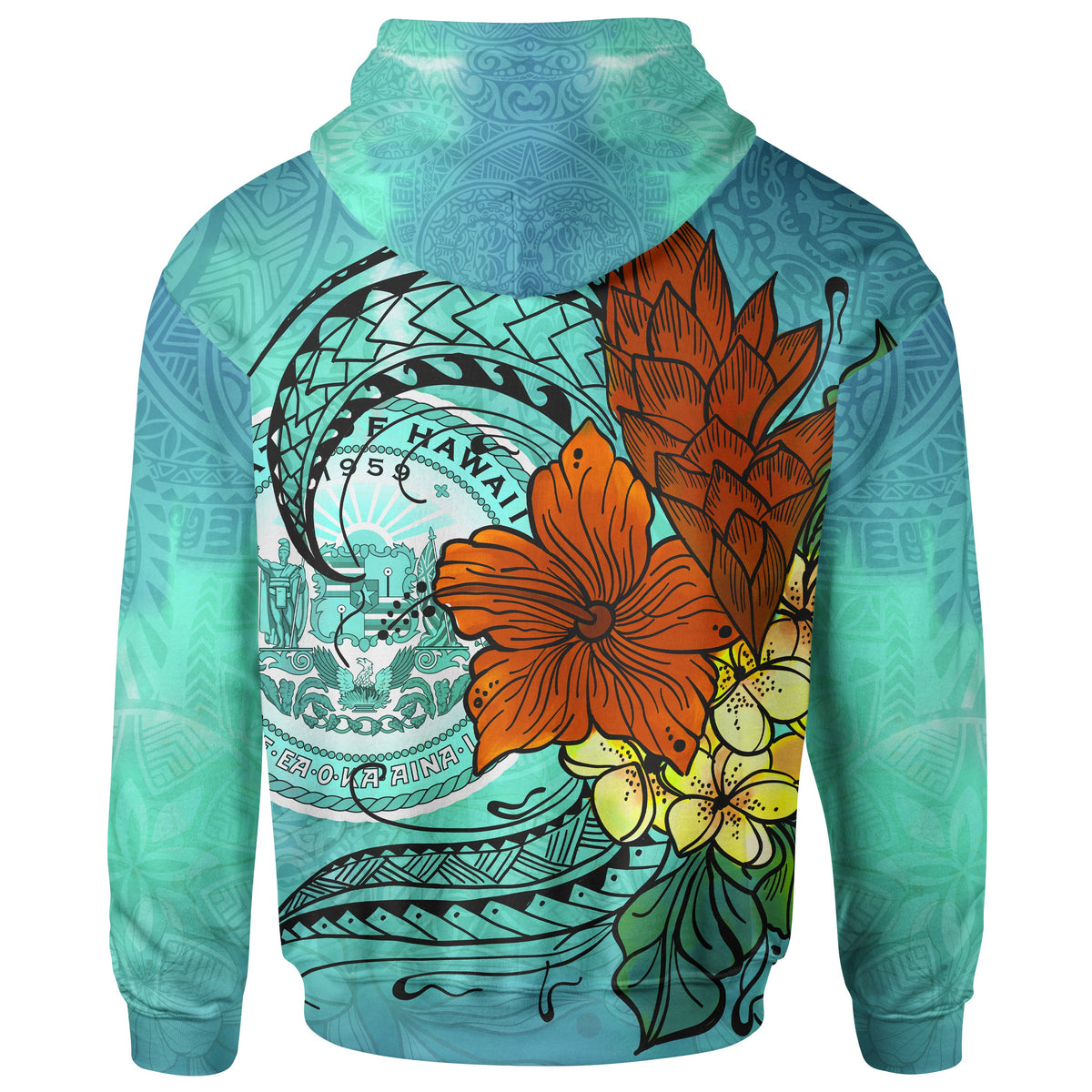Hawaii Hoodie Tropical Flowers Style - Polynesian Pride