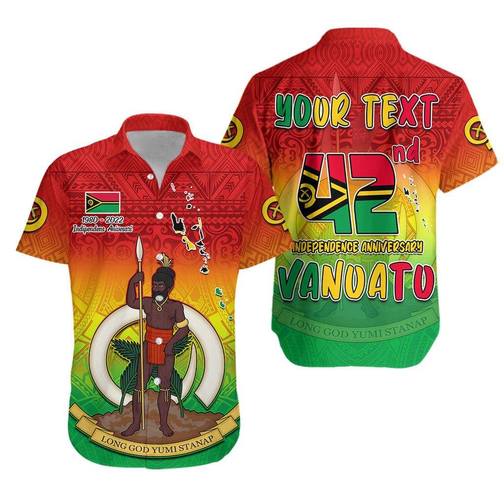(Custom Personalised) Vanuatu Independence Day Hawaiian Shirt 42nd Anniversary Yumi Yumi Yumi LT13 Unisex Red - Polynesian Pride