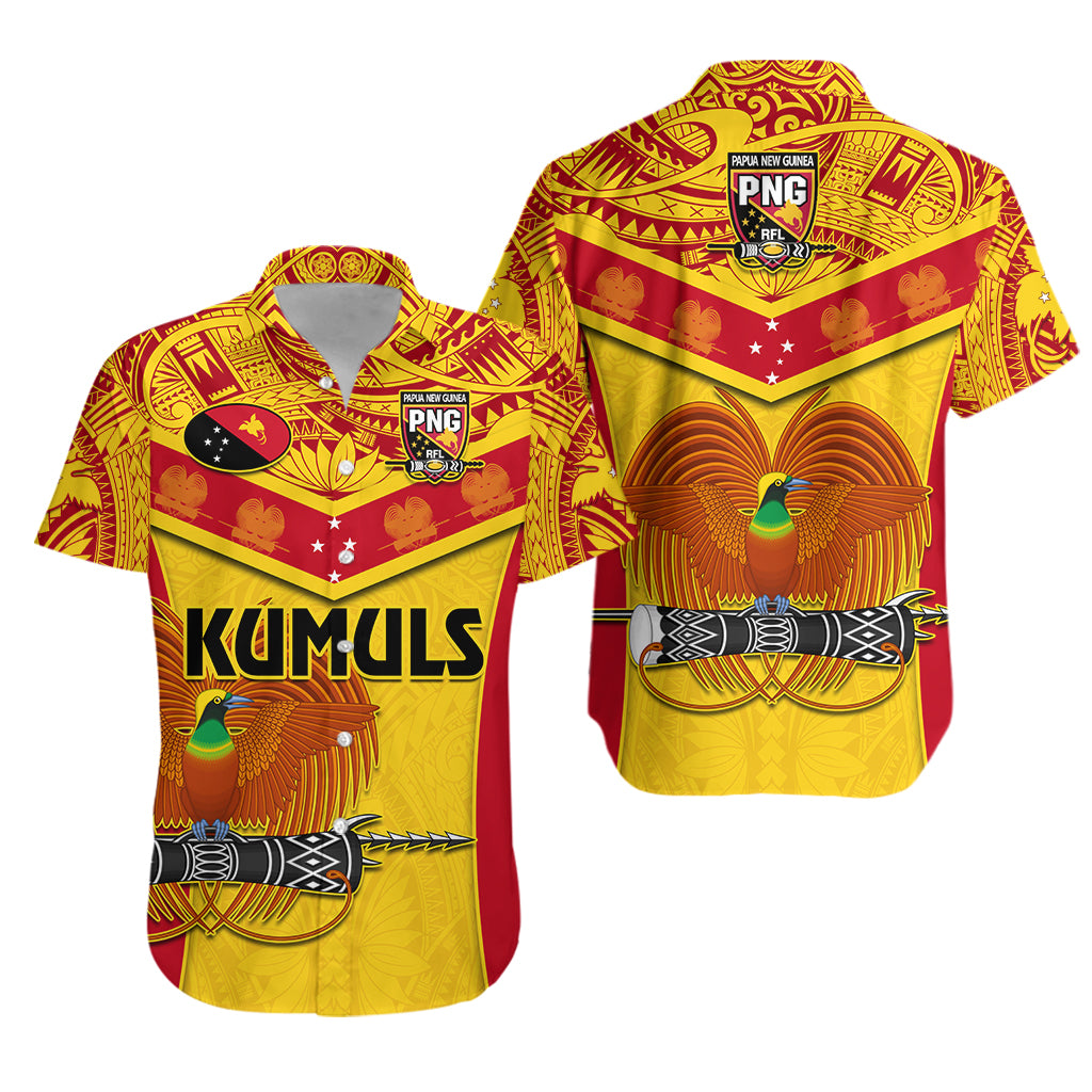 Papua New Guinea Rugby Hawaiian Shirt PNG Kumuls Bird Of Paradise Yellow LT14 Unisex Yellow - Polynesian Pride