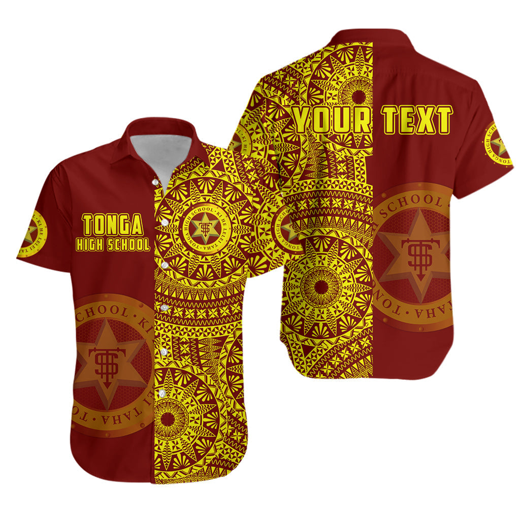 Custom Tonga High School Matching Dress and Hawaiian Shirt Tongan Ngatu Pattern LT14 - Polynesian Pride
