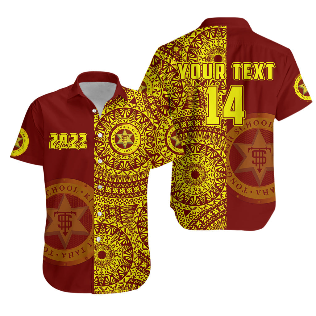 (Custom Text And Number) Tonga High School Matching Dress and Hawaiian Shirt Class Of Year Tongan Ngatu Pattern LT14 - Polynesian Pride