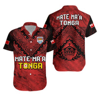 MMT Tonga Rugby Matching Dress and Hawaiian Shirt Ngatu Mate Maa Tonga Grunge LT13 - Polynesian Pride