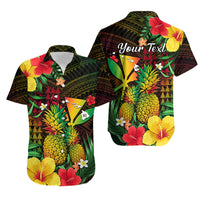 Custom Hawaii Matching Hawaiian Shirt and Dress Pineapple Mix Kakau Reggae Kanaka LT14 - Polynesian Pride