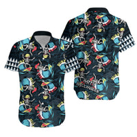 Hawaii Skeleton Surf Matching Dress and Hawaiian Shirt Halloween Hawaiian Tribal LT13 - Polynesian Pride