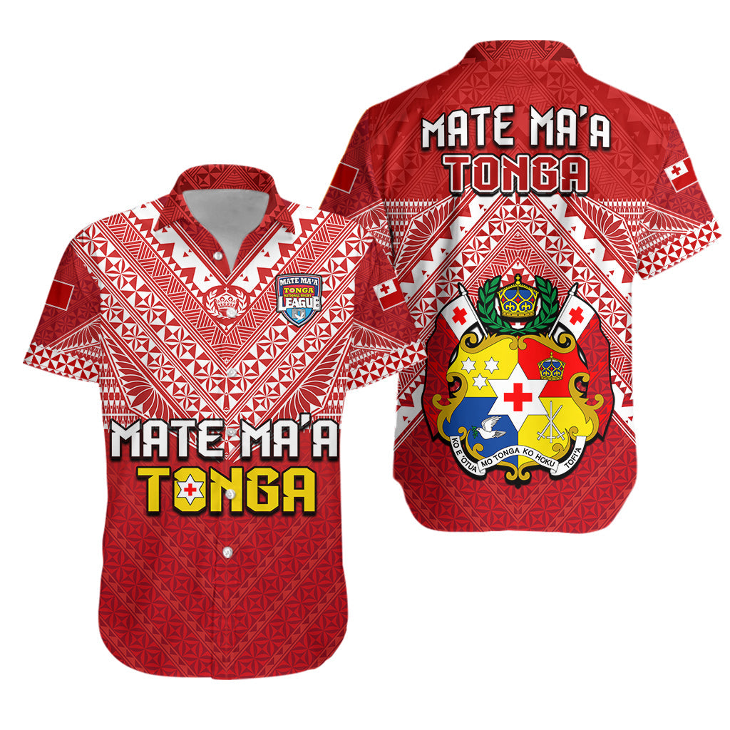 Tonga Rugby MMT Hawaiian Shirt Ngatu Mate Maa Tonga Special LT13 Red - Polynesian Pride