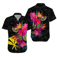 Hawaii Couple Outfits Hawaii Kanaka Maoli Polynesian Hibiscus Matching Dress and Hawaiian Shirt LT12 - Polynesian Pride