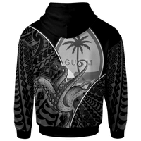 Guam Zip Hoodie Octopus Style White Color - Polynesian Pride