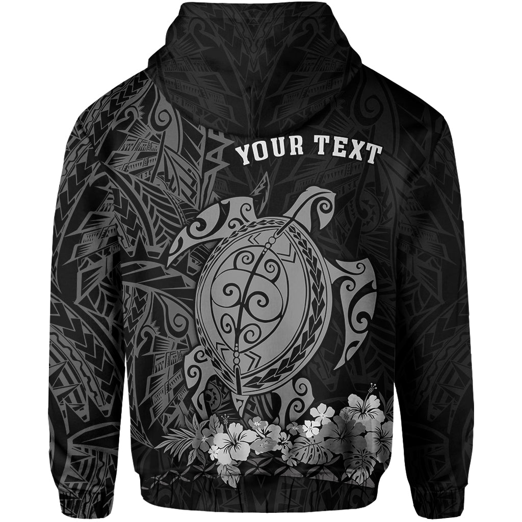 Custom Hawaii Polynesian Hoodie Gray Sea Turtles Hawaiian LT13 - Polynesian Pride