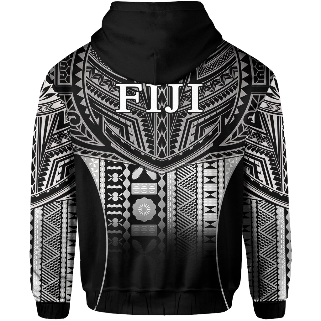 Fiji Faithful Zip Hoodie Version Black LT13 - Polynesian Pride