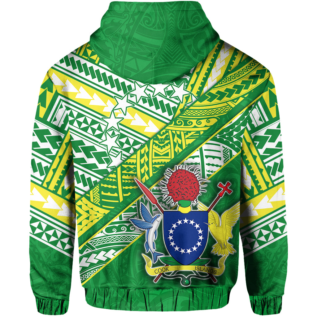 Custom Cook Islands Rugby Zip Hoodie New Breathable LT13 - Polynesian Pride