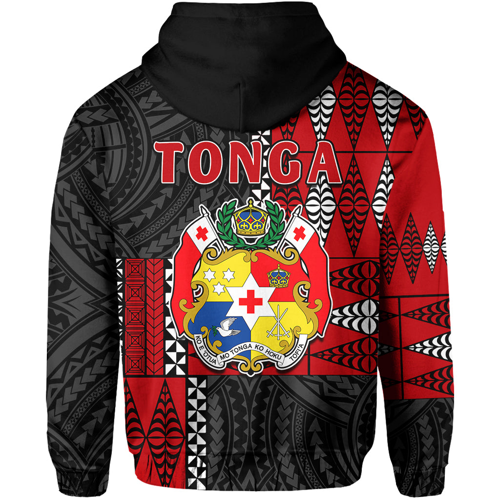 Tonga Hoodie Tongan Pattern Mix Polynesian LT13 - Polynesian Pride