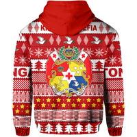 Tonga Kilisimasi Fiefia Zip Hoodie Merry Christmas with Tongan Pattern LT13 - Polynesian Pride