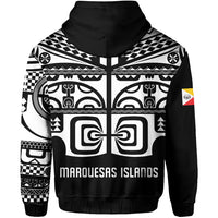 Marquesas Islands Tiki Hoodie Marquesan Tattoo LT13 - Polynesian Pride