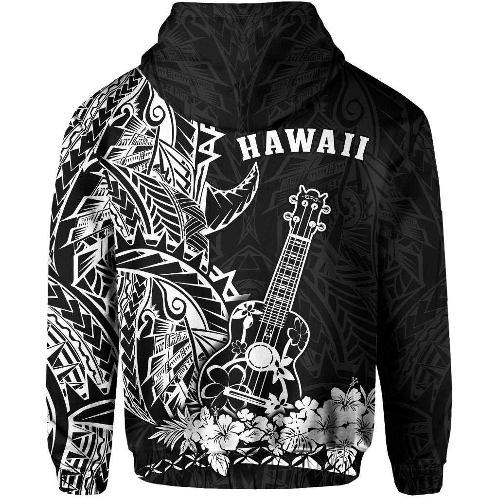 Hawaii Polynesian Hoodie White Ukulele LT13 - Polynesian Pride