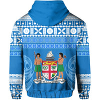 Bula Fiji Zip Hoodie Tapa Pattern LT13 - Polynesian Pride