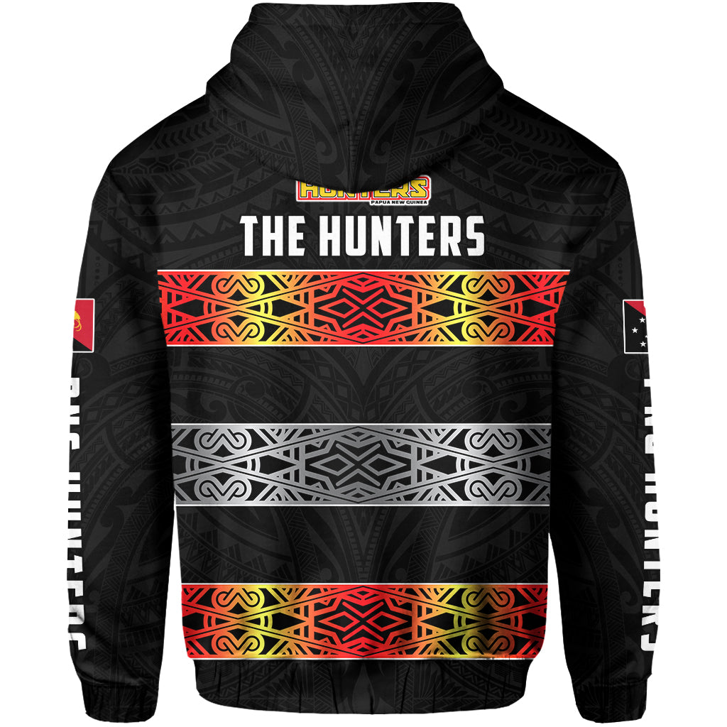 The Hunters PNG Zip Hoodie Papua New Guinea Hunters Rugby LT13 - Polynesian Pride
