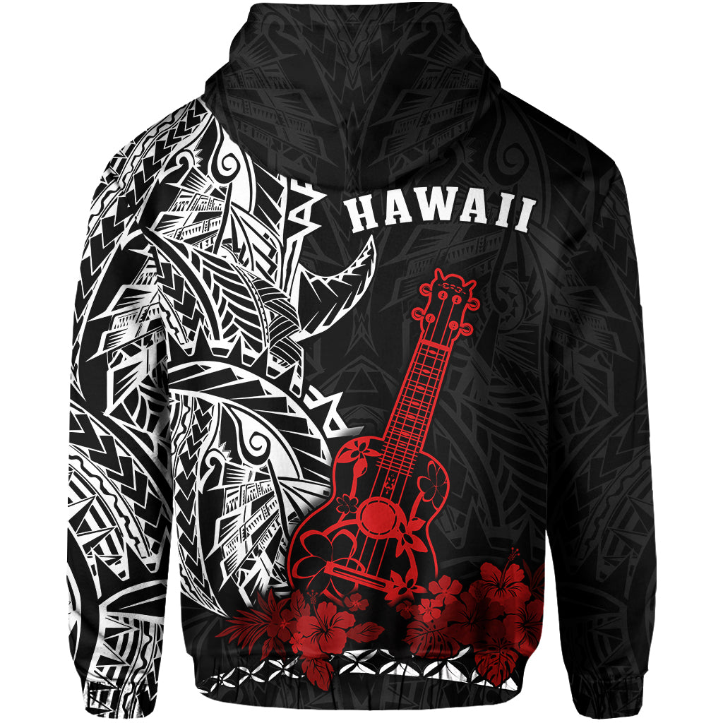 Hawaii Polynesian Hoodie Red Ukulele LT13 - Polynesian Pride