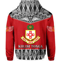 Custom Kolisi Tonga Zip Hoodie College Atele Mate Maa Tonga LT13 - Polynesian Pride