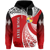 Custom Tonga Distinctive Hoodie Tongan Tapa Pattern LT13 Unisex Red - Polynesian Pride