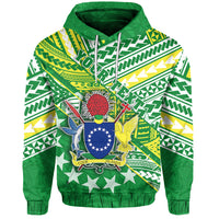 Custom Cook Islands Rugby Hoodie New Breathable LT13 Unisex Green - Polynesian Pride