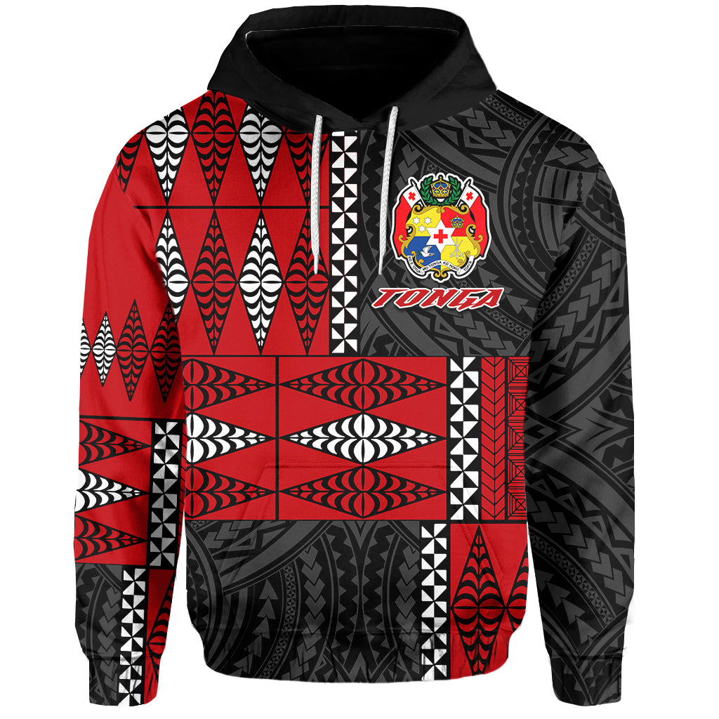 Custom Tonga Hoodie Tongan Pattern Mix Polynesian LT13 - Polynesian Pride