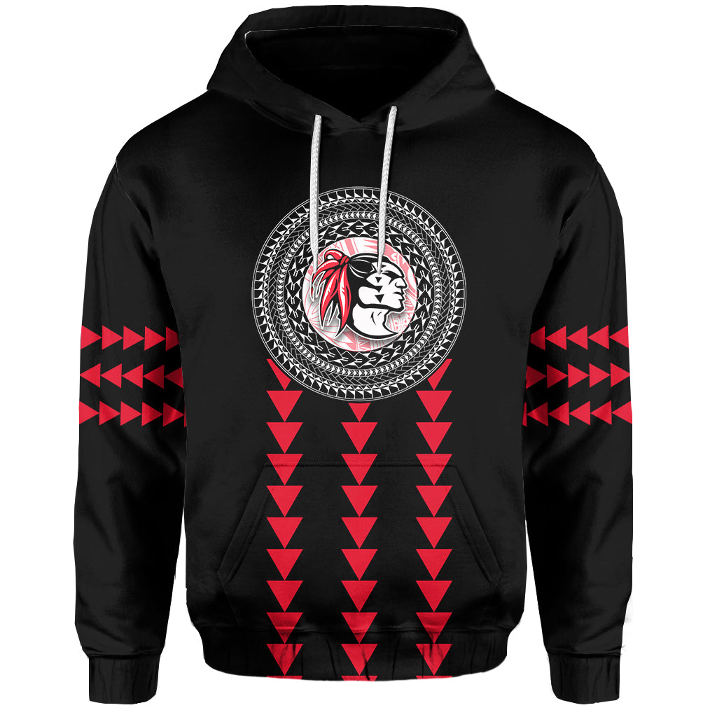 Custom Red Raiders Hoodie Kahuku School LT13 - Polynesian Pride