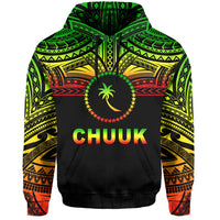 Custom Chuuk Flag Hoodie Micronesia Style Reggae LT13 - Polynesian Pride