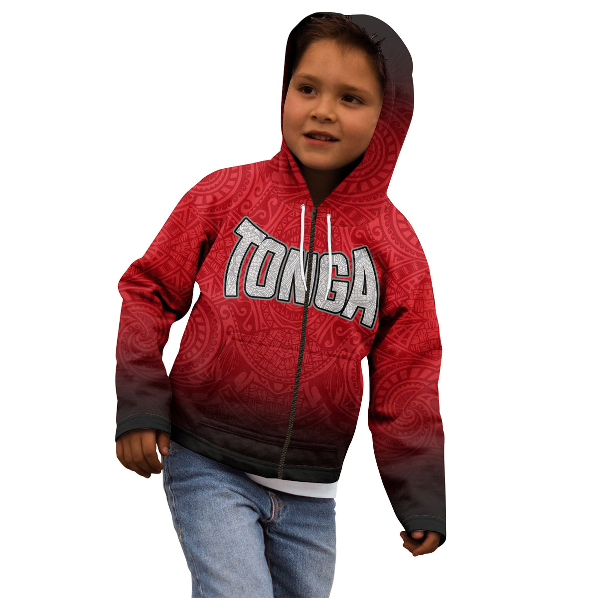 Tonga Hoodie and Zip Hoodie KID Mate Ma'a Tonga Zip Hoodie Blue - Polynesian Pride