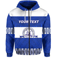 Custom Tupou College Toloa Zip Hoodie Version Special LT13 Unisex Blue - Polynesian Pride