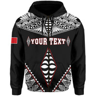 Custom Tonga Zip Hoodie Tongan Kupesi Pattern LT13 Unisex Black - Polynesian Pride