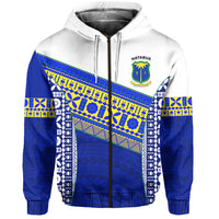 Natabua High School Fiji Zip Hoodie NHS Polynesian LT13 Unisex Blue - Polynesian Pride