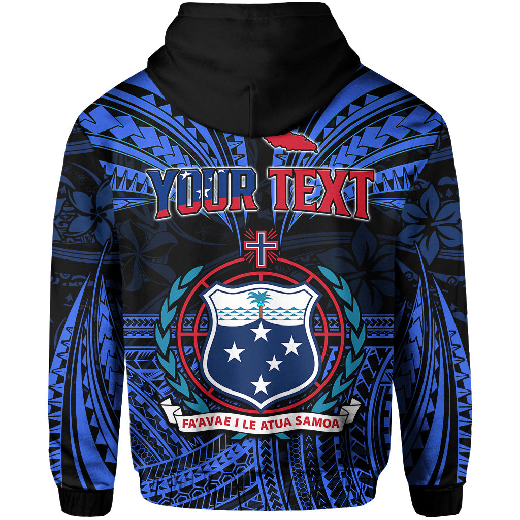Custom Samoa Tatau Hoodie Blue Polynesian Proud Samoan LT13 - Polynesian Pride
